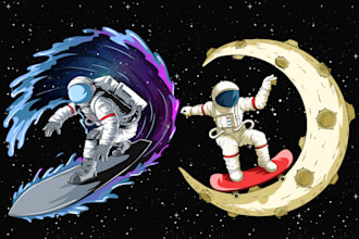 draw you a cool astronaut