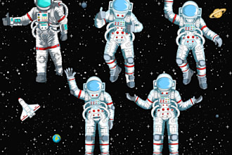 draw you a cool astronaut