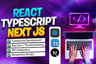 be you react or next js typescript developer