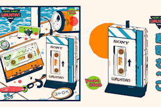 design 80s retro vector illustration