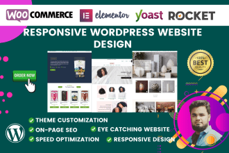 build wordpress website, woocommerce website, wordpress website development