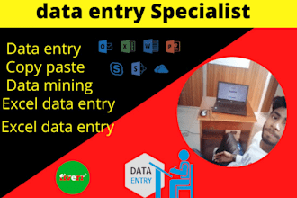 do fastest data entry, copy paste and data collection job