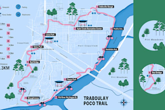 design a custom map infographic