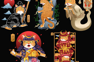 draw you a cartoon cat or kawaii cat