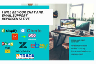 provide shopify chat email and customer support