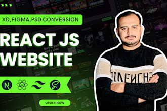 create react website react js, next js with tailwind CSS