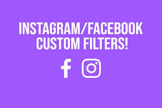 create an instagram or facebook filter four your account