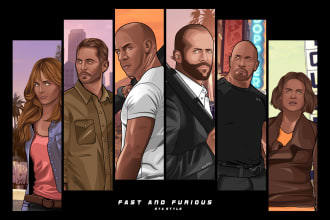draw gta style cartoon portrait from your photo