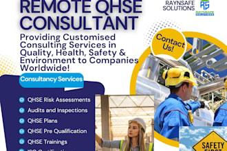 be safety or qhse consultant for your company or a project