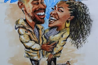 draw a funny caricature of your friends or a loved one