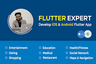 develop flutter app for ios and android or be flutter app developer