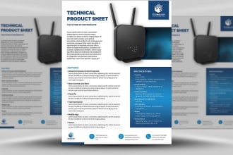 design product, speaker, fact and one sheet