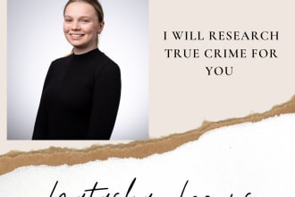research and write true crime