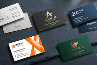 create a modern luxury minimalist business card design