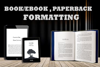 do book formatting  for amazon KDP , ingramspark and lulu