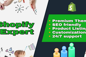 create professional shopify website and shopify store