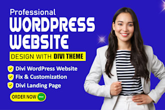 design divi wordpress website and divi landing page with divi builder