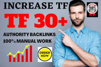 increase URL rate of majestic trust flow tf 30 plus majestic tf