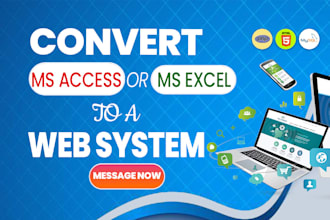 convert your old microsoft access, excel files to web system