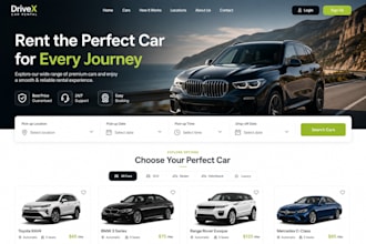 build a car rental website with booking and payment