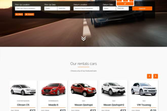 make a car rental and real estate website