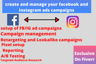 创建和管理你的facebook和instagram广告活动