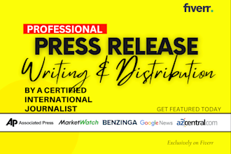 press release writing and press release distribution