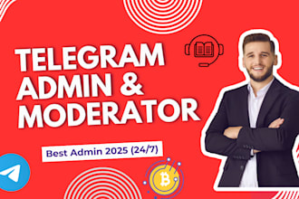 be telegram admin or crypto telegram moderator