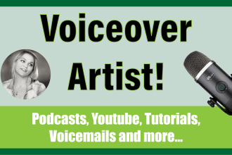 record and edit a voice over for your audiobook, youtube, promos and more