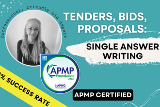 write individual answers for your proposal or tender