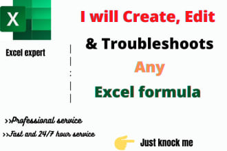 create, edit, and troubleshoots any excel formula and macro