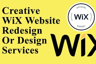 design and redesign wix website