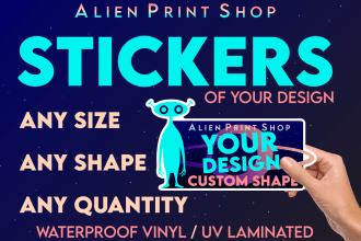 print custom vinyl stickers of your logo or design