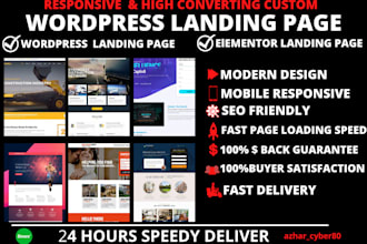 create wordpress websites, wordpress landing page design