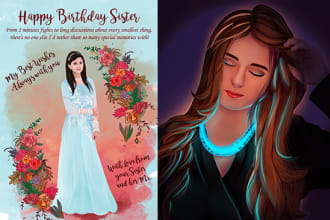 draw realistic vector portrait from photo
