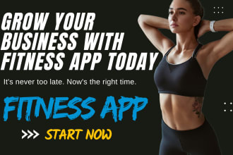 create a fitness app, workout app, health app, gym app