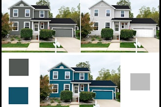 change wall and house color exterior, interior