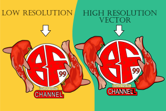 vectorize your logo or image to high resolution