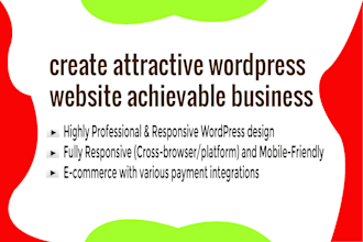 create attractive wordpress website achievable business