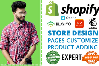 create shopify dropshipping store or shopify website