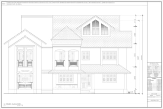 draw front elevation and section