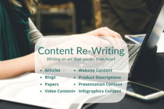 rewrite your articles, blogs, or web content professionally