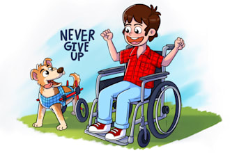 design cute, simple, funny cartoon