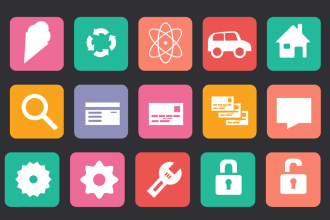 design unique custom icon set for website and app