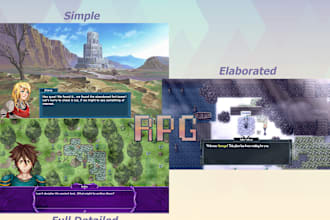 offer UI and dialogue box designs for rpg and visual novel games
