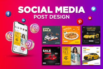 design attractive social media post, website banner, cover, header and templates