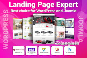 design landing pages sales page funnel with elementor sp page builder and divi