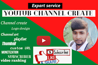 create setup and optimise professional youtube channel