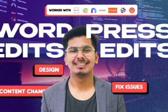 edit wordpress or make design changes quickly