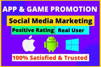 do mobile app promotion for android ios app, game marketing